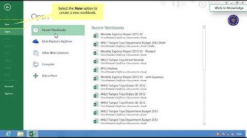 BackStage View In Excel 2013