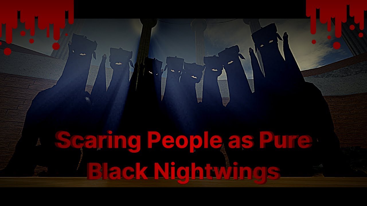 Scaring People as Pure Black Nightwings