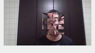 Face detection and rotation of each part. Draw by openFrameworks Wealth