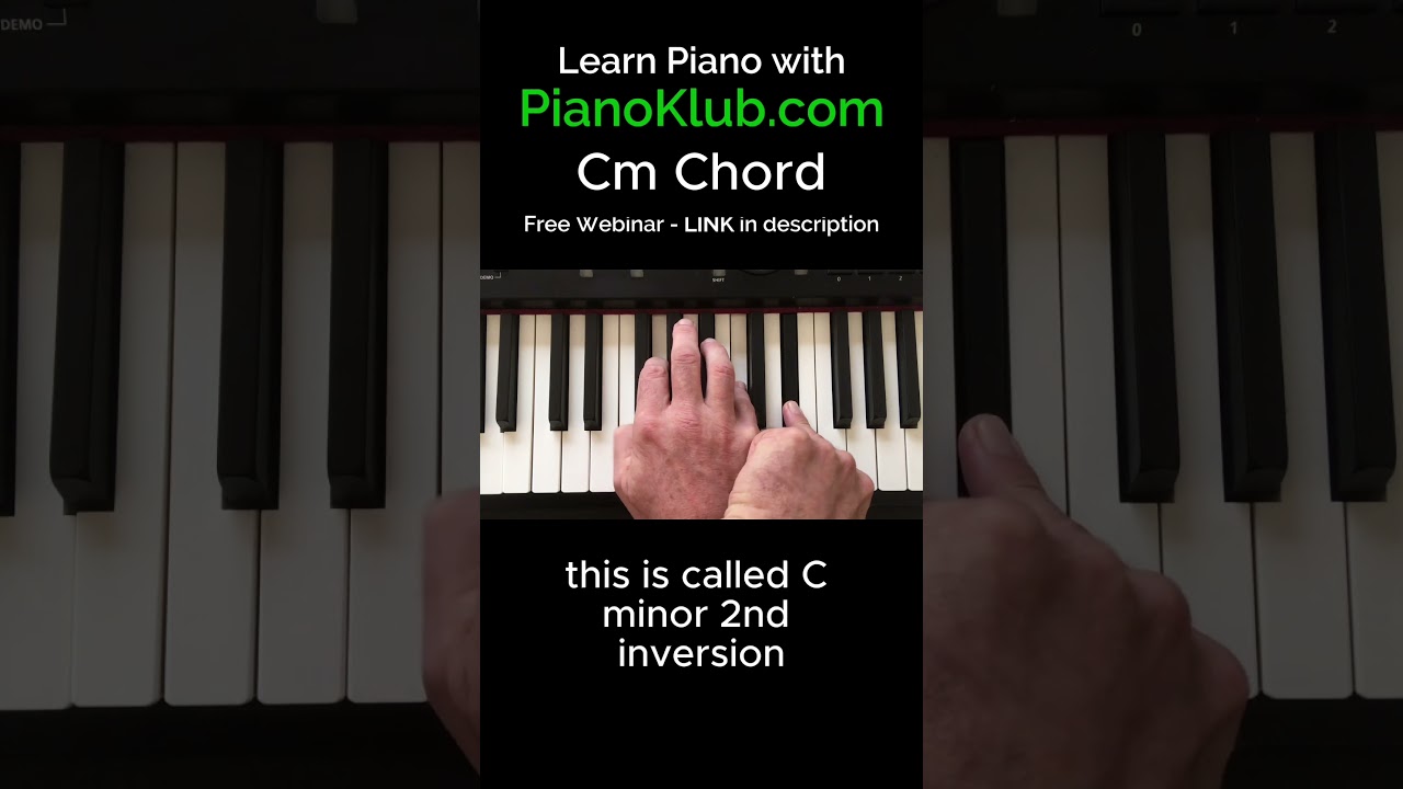 Learn the C-minor chord on piano - quickly
