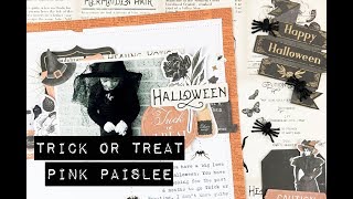 Scrapbooking Process - Trick or Treat; Pink Paislee