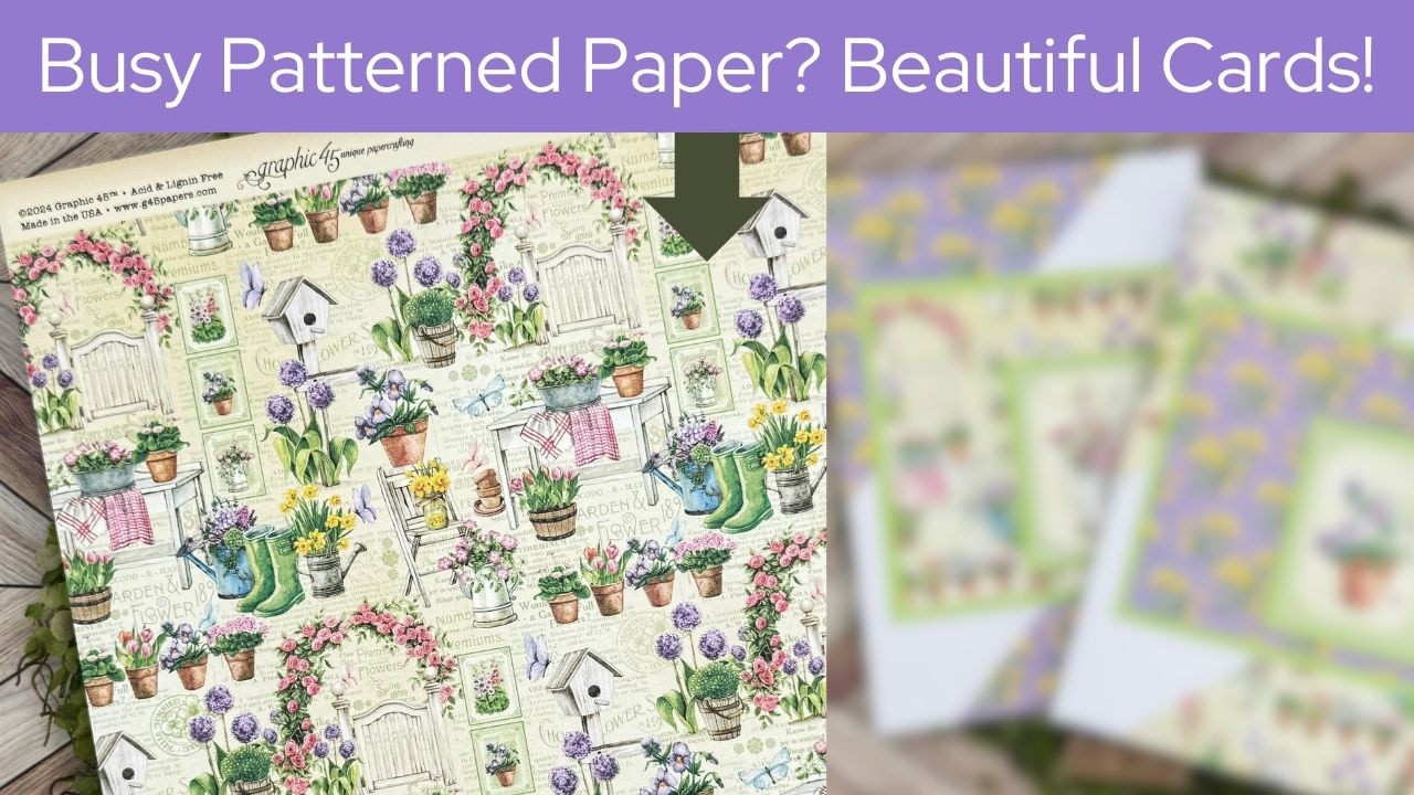 Simple Cards with Bold Patterned Paper | Using 8x8 Paper without