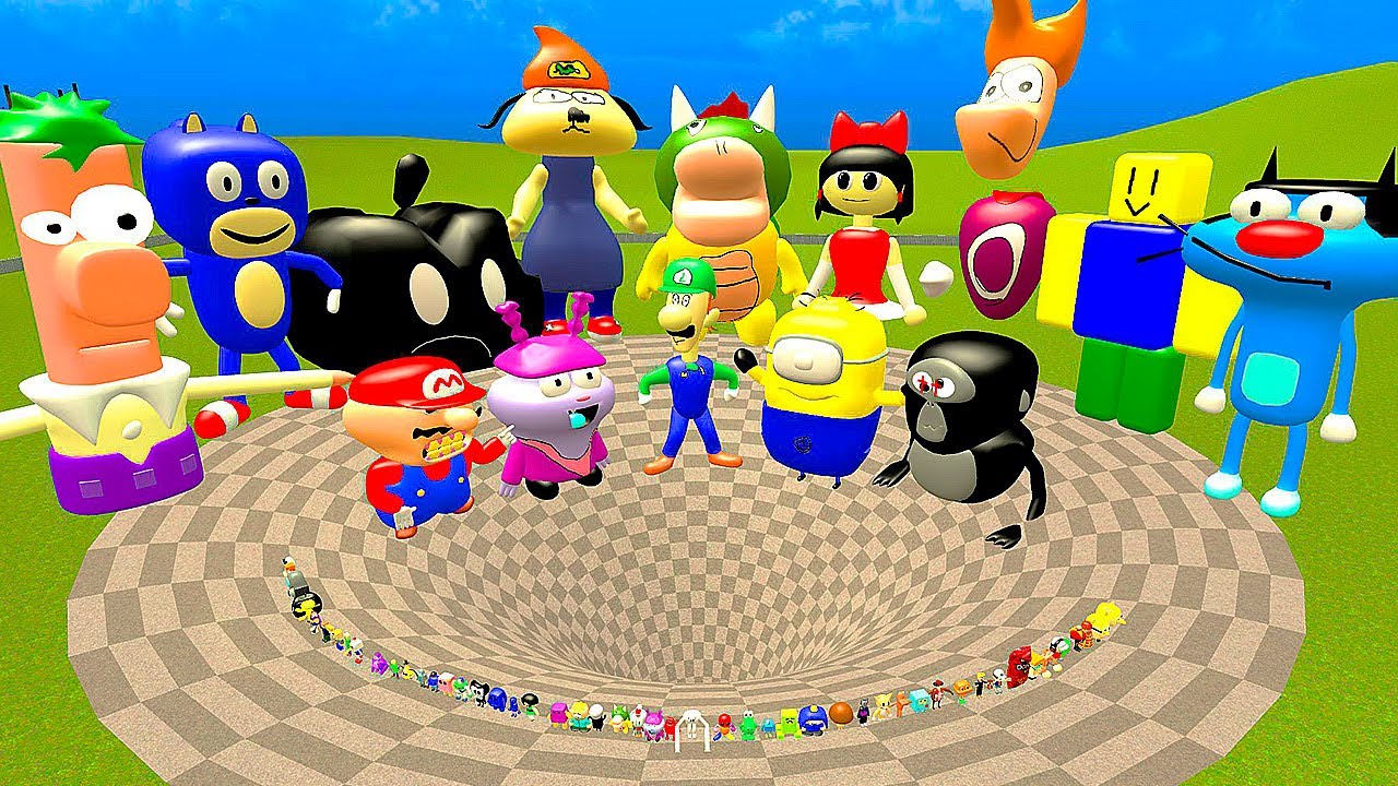 🌪️ FUNNEL ALL 3D SANIC V11 MEME BOSSES NEW MEMES CHARACTERS SPARTAN KICKING in Garry's mod !