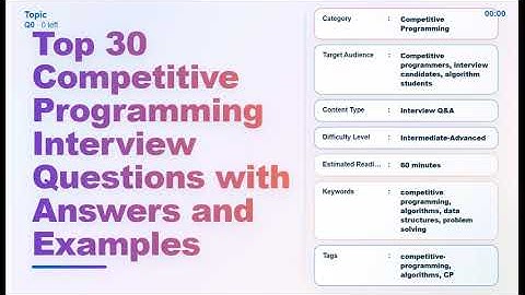 Top 30 Competitive Programming Interview Questions & Answers (With Examples) — Echo With Coffee