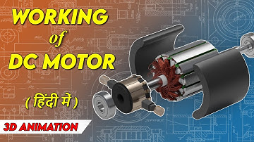 DC motor working animation | DC मोटर की कार्यप्रणाली | 3D animation | In Hindi
