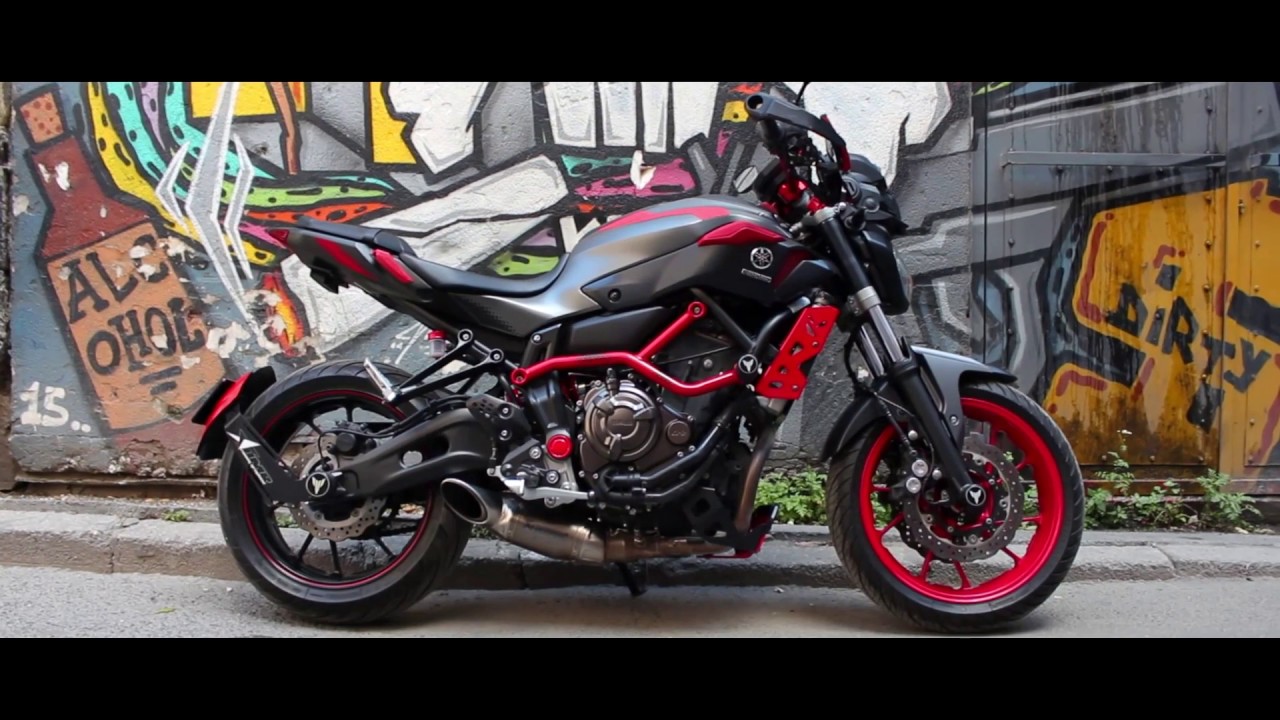 Moto Cage MT07 w/ Akrapovic Titanium Exhaust System The Red Devil [Remastered] YouTube