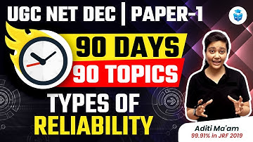 Types of Reliability | UGC NET Paper 1 Research Aptitude | Concept of The Day | JRFAdda