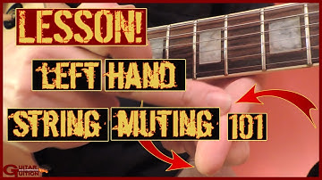 Perfect left hand string muting. ESSENTIAL tip for clean playing!