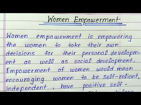 Women empowerment essay writing in english