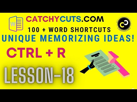 What is the function of Ctrl r in MS word?