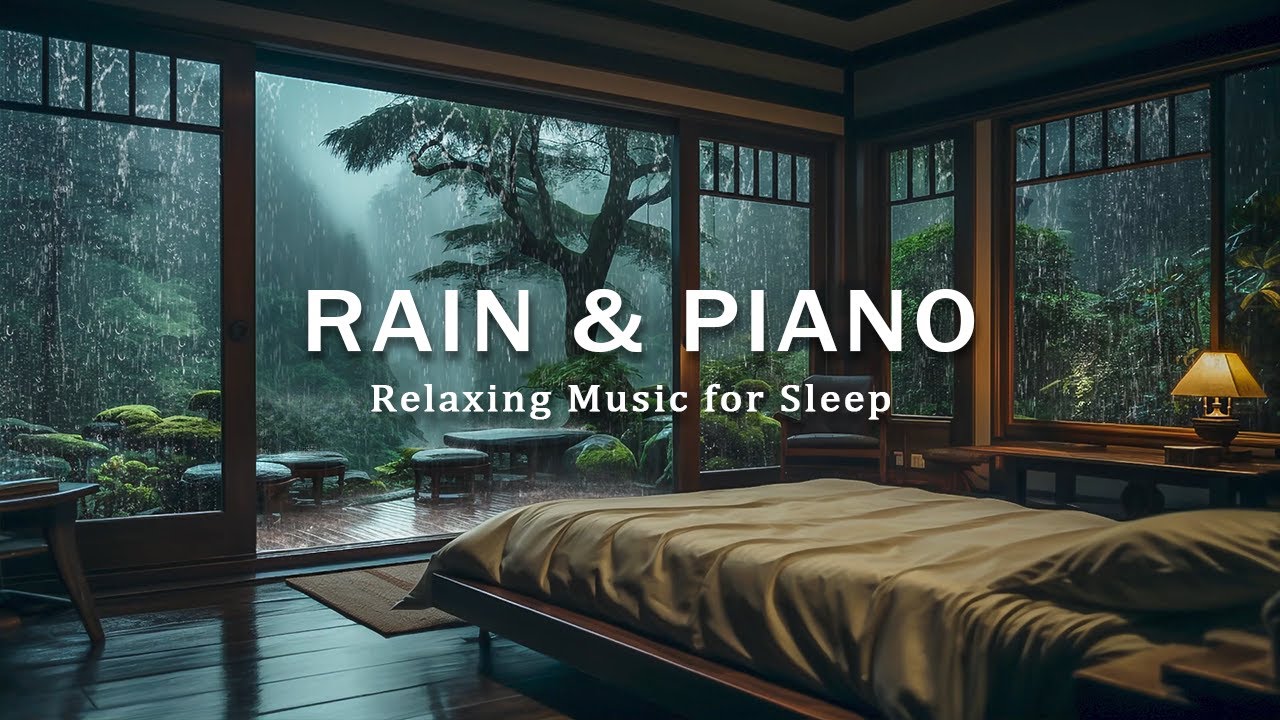 3 Hours Relaxing Sleep Music for Stress Relief & Insomnia - Rain Sounds ...
