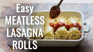 Meatless Lasagna Rolls recipe