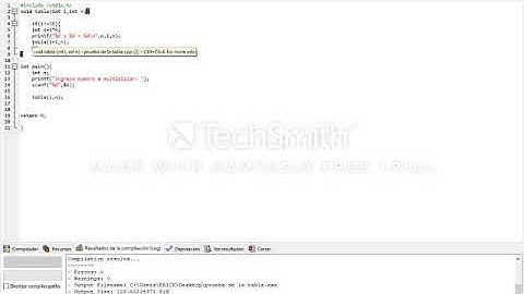 tabla de multiplicar con recursividad