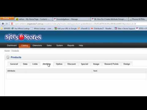 Creating & Managing Attributes - SitesNStores Support