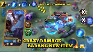 BUILD TERBARU BADANG FULL DAMAGE , SEKALI COMBO AUTO GAK BERKUTIK🔥🤯 | BEST BUILD BADANG 2024 - MLBB