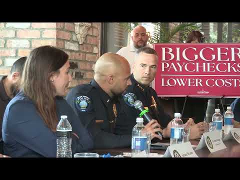 Lt. Albert Vargas speaks at a Working Families Tax Cuts roundtable