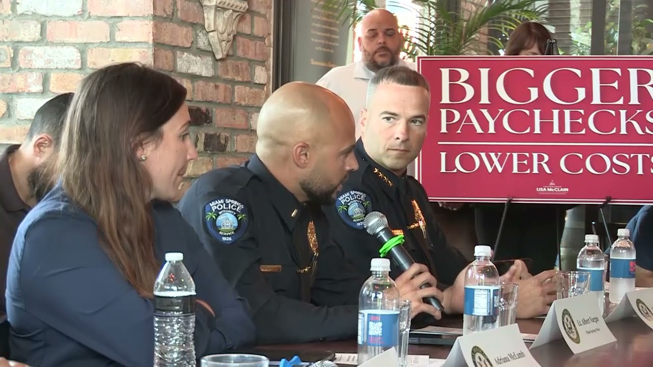 Lt. Albert Vargas speaks at a Working Families Tax Cuts roundtable