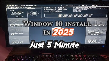 how to install Window 10 | window 10 install in 2025 | In MSI motherboard, in 2025 window 11 install
