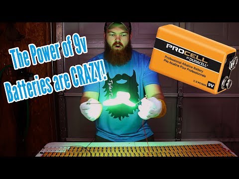 Shocking Things With 300 9 Volt Batteries!