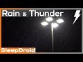 ►Heavy Night Rainfall & Thunderstorm Sounds for Sleeping ~10 hours Rain Under Streetlights (lluvia)