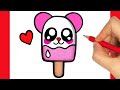 COMO DIBUJAR UN HELADO KAWAII FACIL PASO A PASO