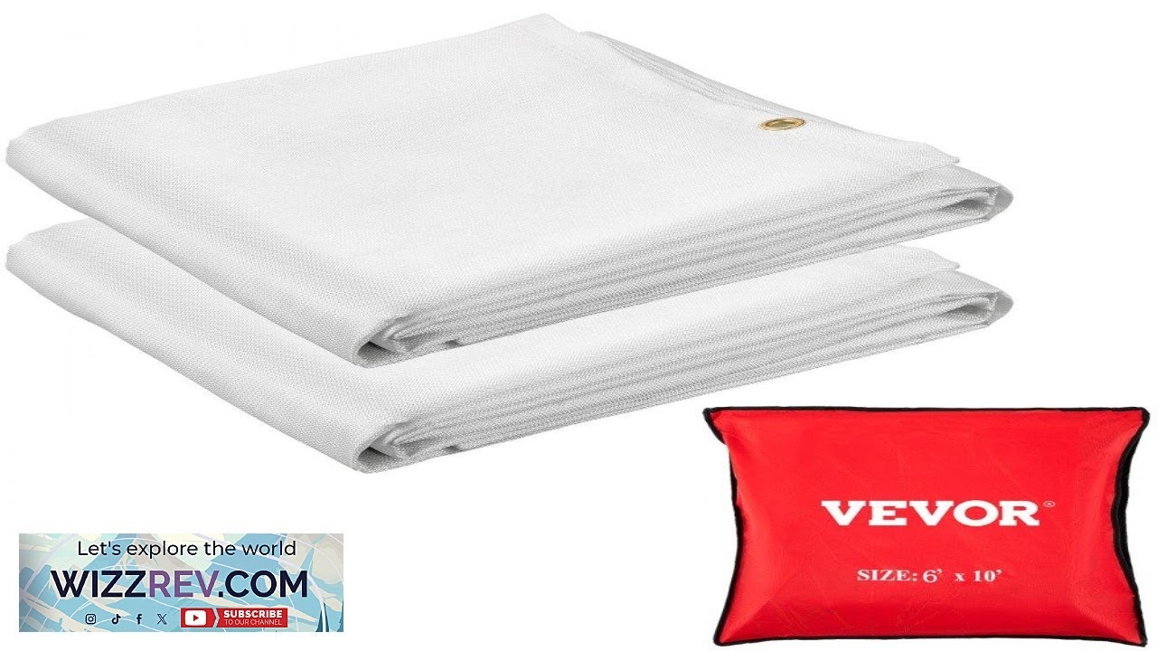 VEVOR Fire Blankets 2 Pack Welding Blankets 6 ' x 10 ' Fire Suppression Blanket