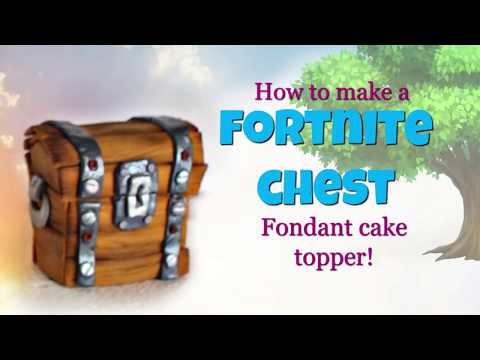 How to make a Fortnite treasure chest fondant cake topper!