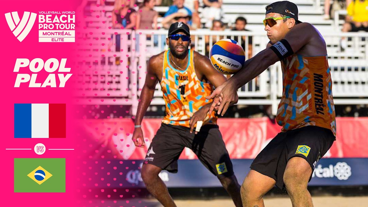Chouikh/Genevieve-Gardoque vs. Evandro/Arthur Lanci - Pool Play Highlights Montréal 26 #BeachProTour