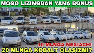 MOGO LIZING TERMIZ 20 MLNGA KOBALT 10 MLNGA NEXIYA 7 MLNGA MATIZ BONUSGA TO'LA VIDEO