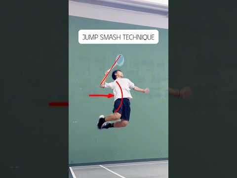 Jump smash technique #badminton #shuttlesmash #badmintontraining