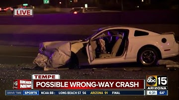 Person ejected in possible wrong-way crash on Loop 202