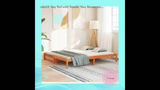 vidaXL Day Bed with Trundle Wax Brown 90x190 cm Solid Wood Pine