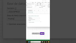 SQL + EXCEL CONECTAR SQL CON EXCEL