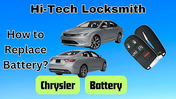 2015 - 2017 Chrysler 200 Smart Key Fob Battery Replacement How To Replace DIY