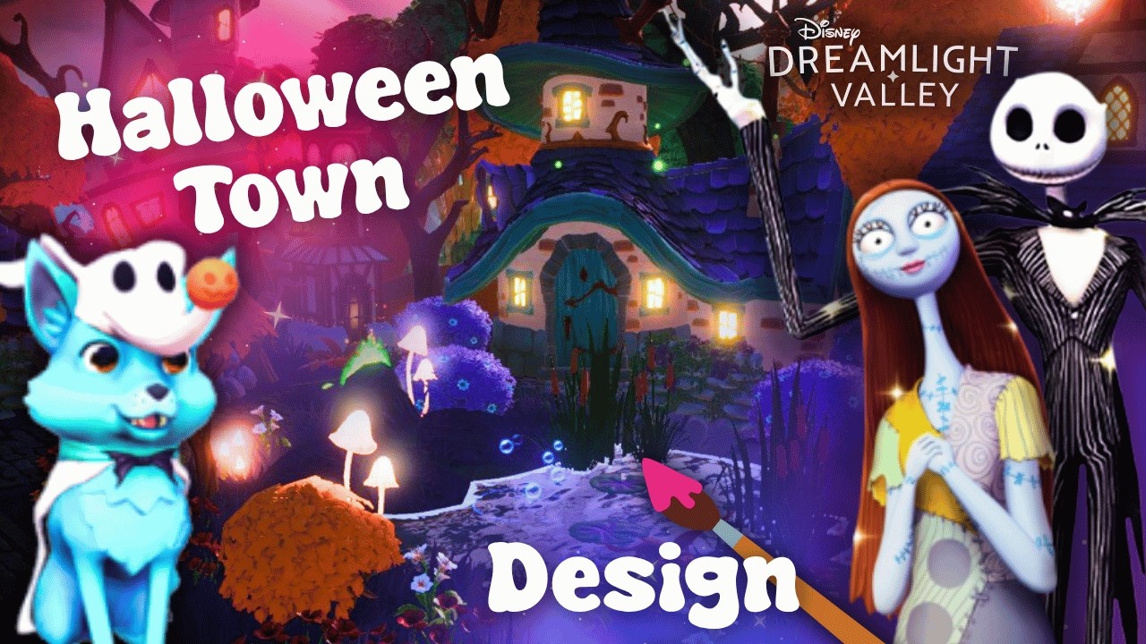 Building HALLOWEEN TOWN for Jack & Sally! 🎃 Forgotten Lands Slow Build | Disney Dreamlight Valley
