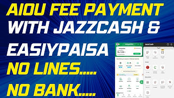 How To pay Fee payment of Aiou | Fee Payment Jazzcash | Aiou Fee paid Easiypaisa Method in mobile