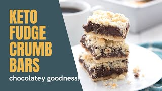 Keto Fudge Crumb Bars