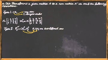 Elementary Row Operations (EROs)