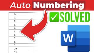 How to Auto Number in Word Table in SECONDS (Step by Step)