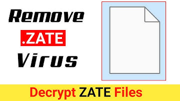 Zate Ransomware || Zate Virus || How to decrypt ZATE pictures, videos