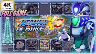 MEGA MAN X8 Demake 100% All Armor, Hearts & SubTanks + Boss Rush FULL GAME 4K/60fps