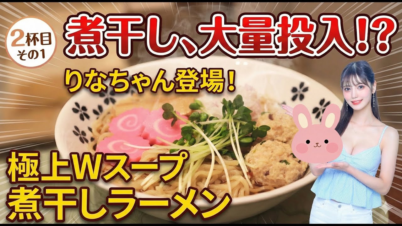 2-1【自家製麺】りな登場！鶏ガラWスープの煮干しラーメン【仕込み編】その1 #料理 #レシピ  #ramen  #かわいい #japanesefood  #ラーメン #博多弁
