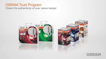 OSRAM Trust Program - Verify original OSRAM xenon lamps