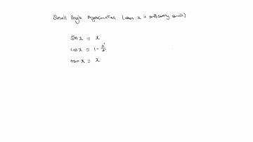 Small Angle Approximation