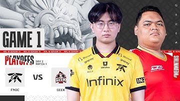 FNATIC ONIC vs GEEK FAM | Playoffs Day 2 | Game 1 | #MPLIDS13