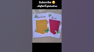 Beautiful Handmade Project Pages ✨ | Conclusion & Thanks Design Ideas #shorts#diy #aestheic
