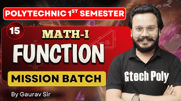 Mathematics-I | Function Unit-02 P-02 | Mission Batch | BTEUP 2025