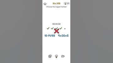 brain out level 168 and choose the largest number?