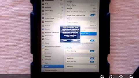 Old Version Tutorial - How to Clear History, Cookies and Data in Safari (iPad)
