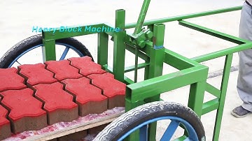 Bangladesh QT3-15 automatic color paver making machine test interlocking zigzag paving brick diy
